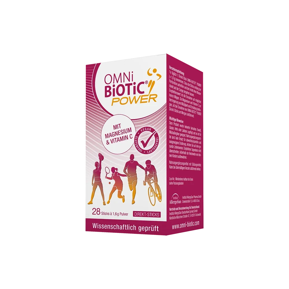Eine Packung OMNi-BiOTiC POWER, 28 Direkt-Sticks à 1,6 Gramm