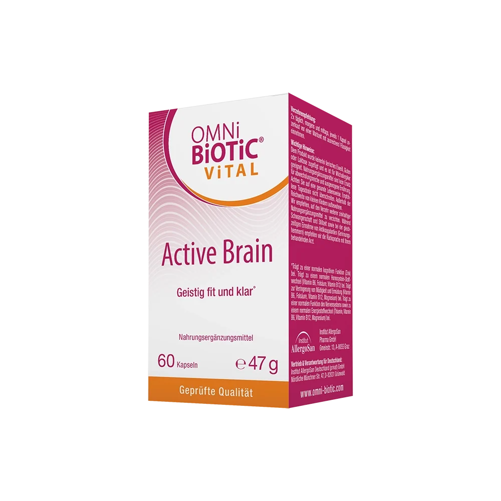 Eine Packung OMNi-BiOTiC Vital Active Brain, 60 Kapseln
