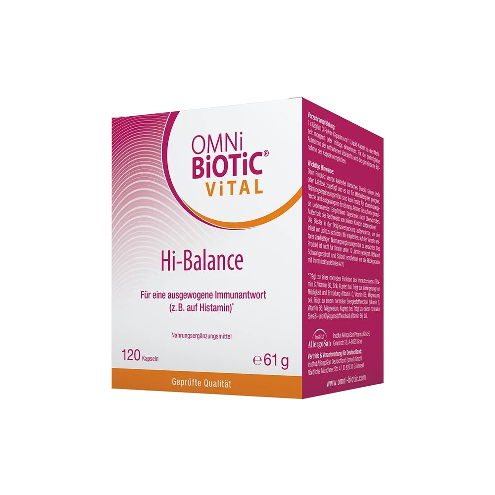 Eine Packung OMNi-BiOTiC ViTAL Hi-Balance, 120 Kapseln