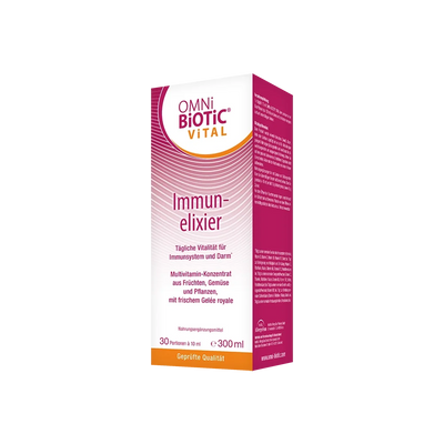 Eine Flasche OMNi-BiOTiC Vital 
Immunelixier, 300 Milliliter