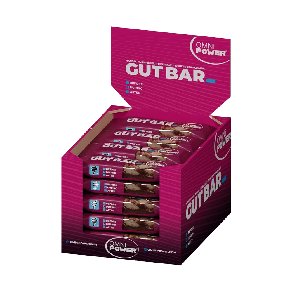 Eine Packung OMNi-POWER GUT BAR, Box mit 20 Stück