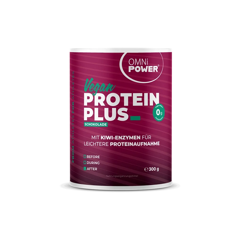 Eine Packung OMNi-POWER PROTEIN PLUS, Schokolade 300 Gramm