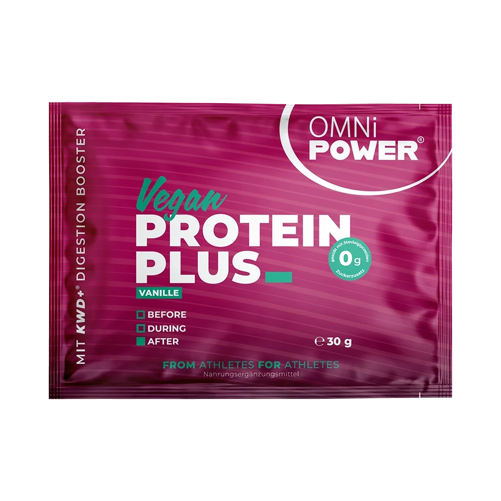 Eine Packung OMNi-POWER PROTEIN PLUS, Vanille Sachet 30 Gramm