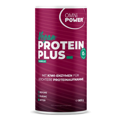 Eine Packung OMNi-POWER PROTEIN PLUS, Vanille 900 Gramm
